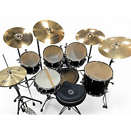 Used SONOR 6 Piece Force 3001 Black Drum Kit