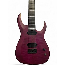 Used Schecter Guitar Research John Brown Tao 7 Satin Trans Purple Solid Body Electric Guitar