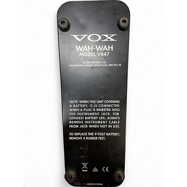 Used VOX V847 Reissue Wah Effect Pedal