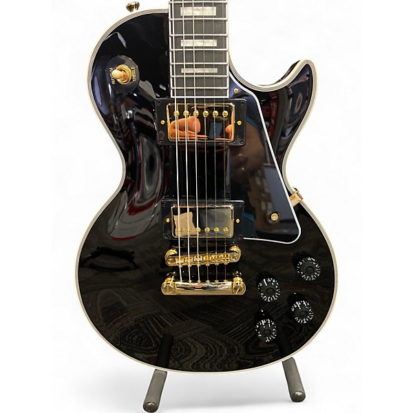 Used Epiphone Les Paul Custom Black Solid Body Electric Guitar