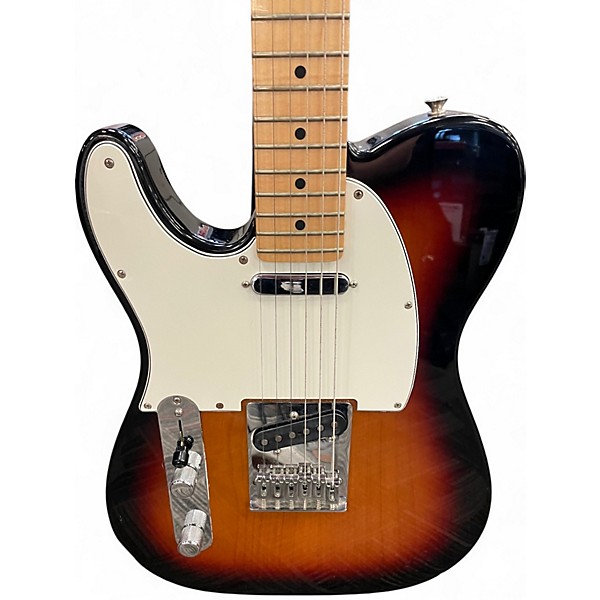 Used Fender Player Telecaster Left Handed 3 Color Sunburst Solid Body Electric Guitar