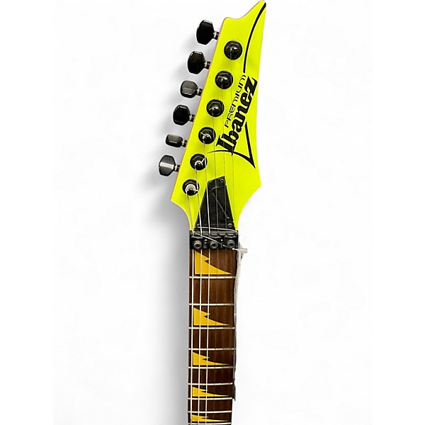 Used Ibanez 25th Anniversary RG1XXV Highlighter Yellow Solid Body Electric Guitar