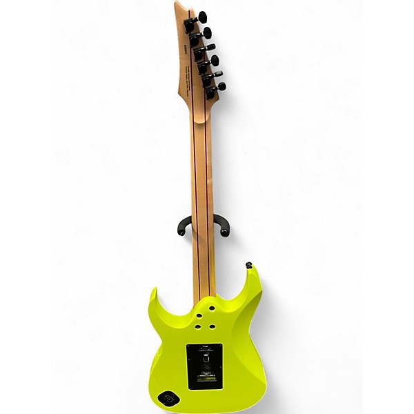 Used Ibanez 25th Anniversary RG1XXV Highlighter Yellow Solid Body Electric Guitar