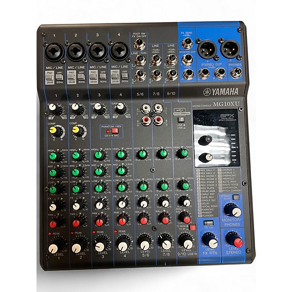 Used Yamaha MG10XU 10 Channel Mixer with Effects Unpowered Mixer
