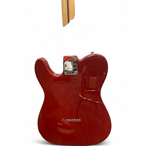 Used Fender Deluxe Thinline Telecaster Candy Apple Red Hollow Body Electric Guitar