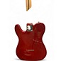 Used Fender Deluxe Thinline Telecaster Candy Apple Red Hollow Body Electric Guitar