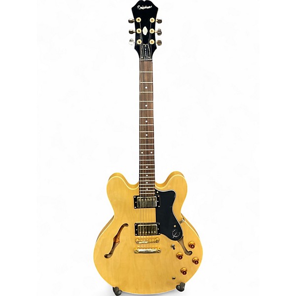 Used Epiphone Dot Deluxe Natural Hollow Body Electric Guitar