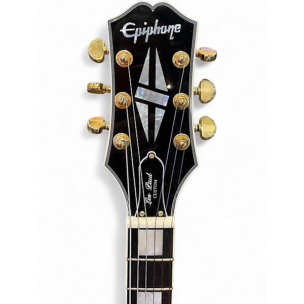 Used Epiphone Les Paul Custom Antique Ivory Solid Body Electric Guitar