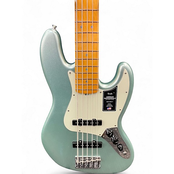 Used Fender American Professional II Jazz Bass Surf Green Electric Bass Guitar