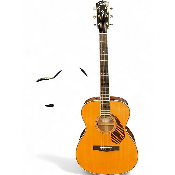 Used Fender Paramount PO220E Natural Acoustic Electric Guitar