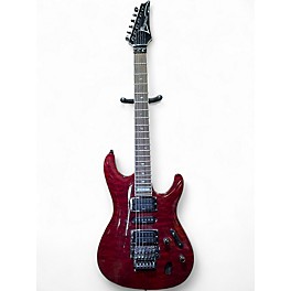 Used Ibanez s540qm Trans Red Solid Body Electric Guitar