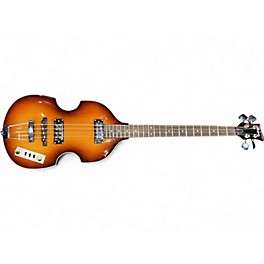Used Hofner HI BB PE SB Caramel Burst Electric Bass Guitar