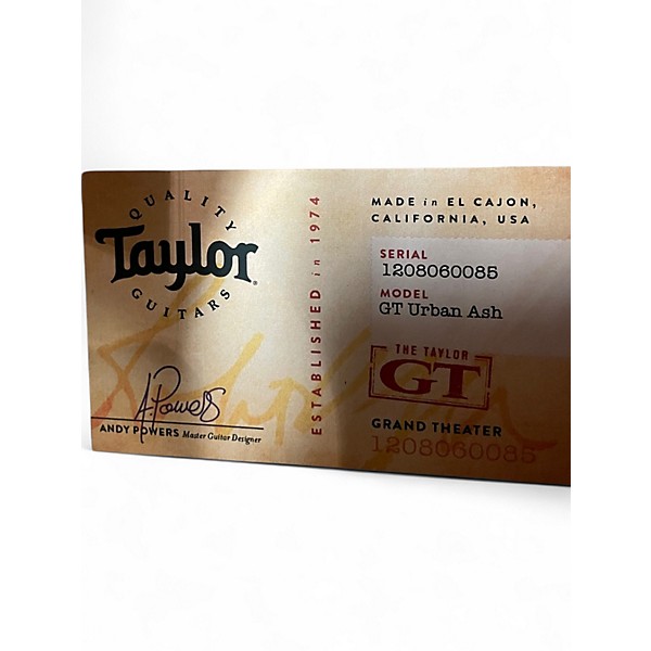 Used Taylor GT Urban Ash Natural Acoustic Guitar