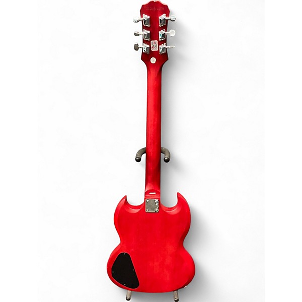 Used Epiphone SG Special Bolt On WORN RED Solid Body Electric Guitar