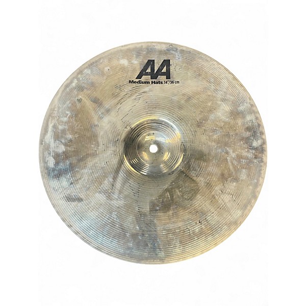 Used SABIAN 14in AA Medium Hi Hat Pair Brilliant Cymbal