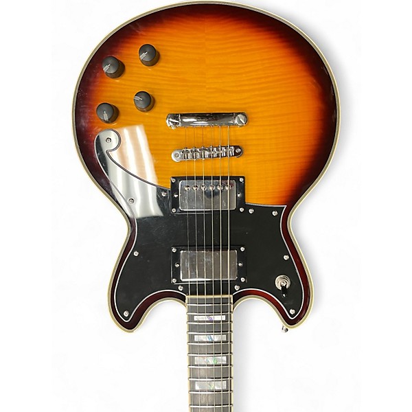 Used 2020 D'Angelico DELUXE BRIGHTON 3 Color Sunburst Solid Body Electric Guitar