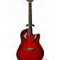 Used Ovation CS257 Celebrity Red Acoustic Electric Guitar