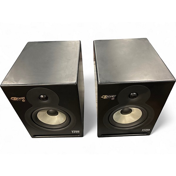 Used KRK RP-6 Rokit 2-Way 6 "Active Limited Edition Silver (Pair) Powered Monitor