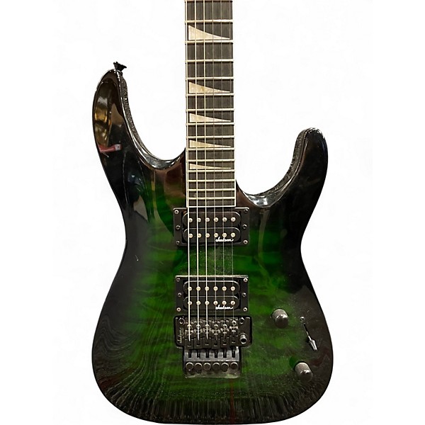 Used Jackson Dinky JS32Q DKA Transparent Green Burst Solid Body Electric Guitar