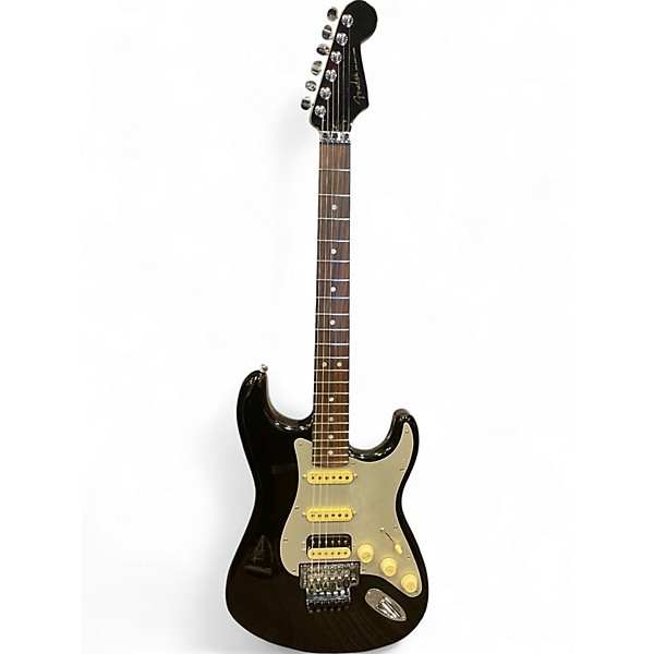 Used Fender American Ultra Luxe Stratocaster Metallic Black Solid Body Electric Guitar