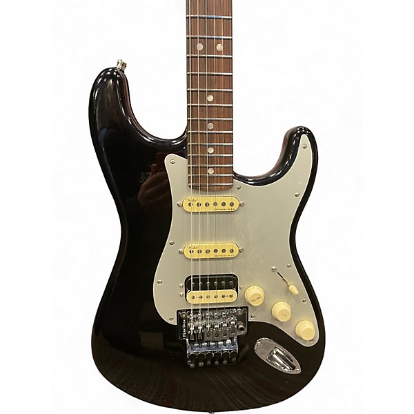 Used Fender American Ultra Luxe Stratocaster Metallic Black Solid Body Electric Guitar