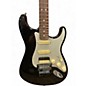 Used Fender American Ultra Luxe Stratocaster Metallic Black Solid Body Electric Guitar