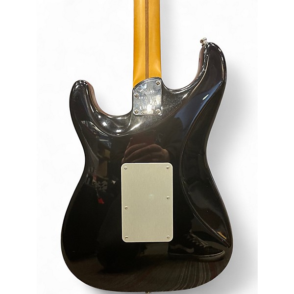 Used Fender American Ultra Luxe Stratocaster Metallic Black Solid Body Electric Guitar