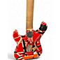 Used EVH Striped Series Frankie Black & White Stripes Relic Solid Body Electric Guitar