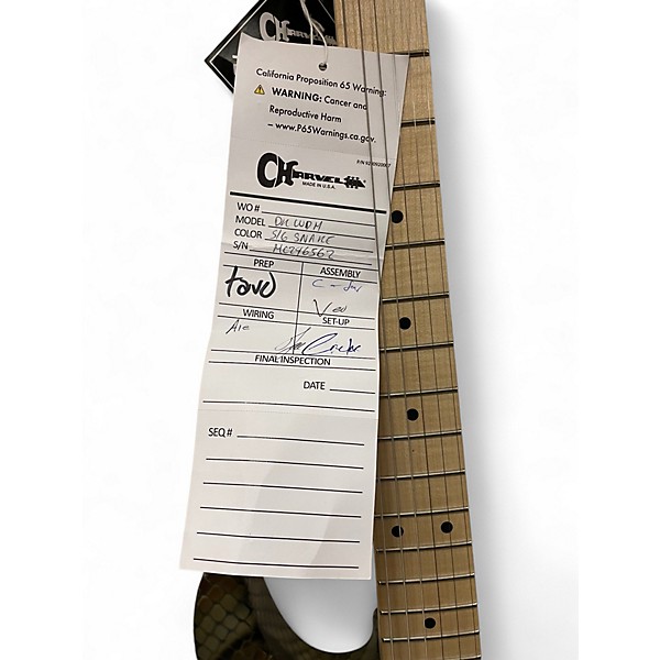 Used Charvel Warren DeMartini Signature Snake Pr Snakeskin Solid Body Electric Guitar