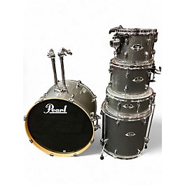 Used Pearl 5 Piece Export Silver Sparkle Drum Kit