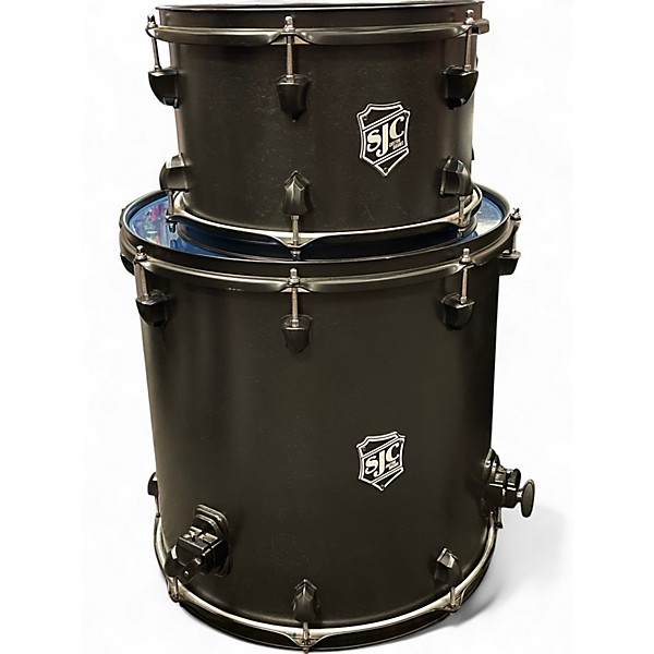 Used 2023 SJC Drums 3 Piece Custom M5 maple Satin Black Stain Drum Kit