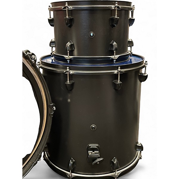 Used 2023 SJC Drums 3 Piece Custom M5 maple Satin Black Stain Drum Kit