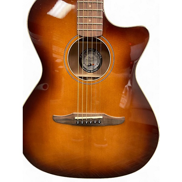 Used Fender Newporter Classic 2 Color Sunburst Acoustic Electric Guitar