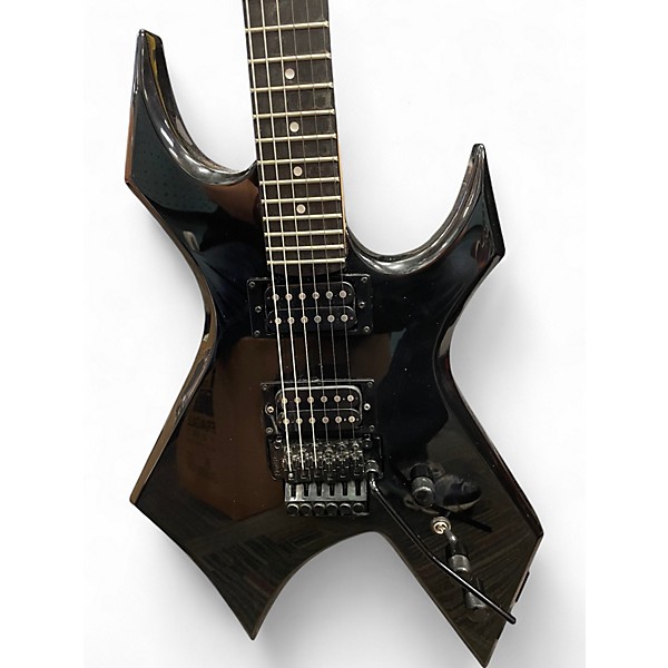 Used 2022 B.C. Rich Stranger Things Eddie's Limited Edition NJ Warlock Black Solid Body Electric Guitar