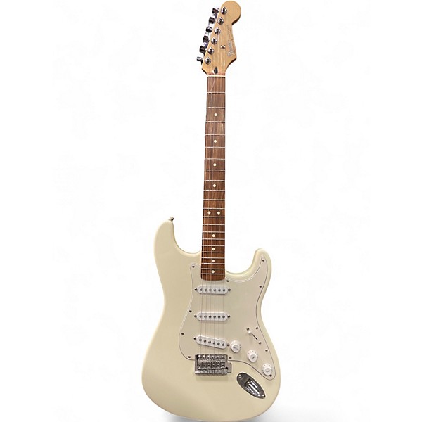 Used 2002 Fender Standard Stratocaster Olympic White Solid Body Electric Guitar