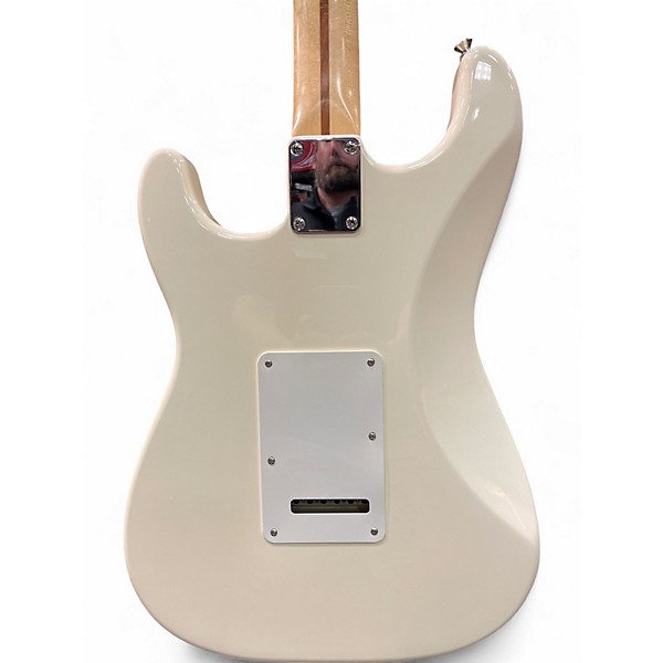 Used 2002 Fender Standard Stratocaster Olympic White Solid Body Electric Guitar