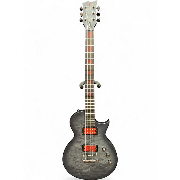 Used ESP LTD BB-600B SEE THRU BLACK Baritone Guitars
