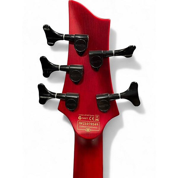 Used Schecter Guitar Research C-5 GT RED Electric Bass Guitar