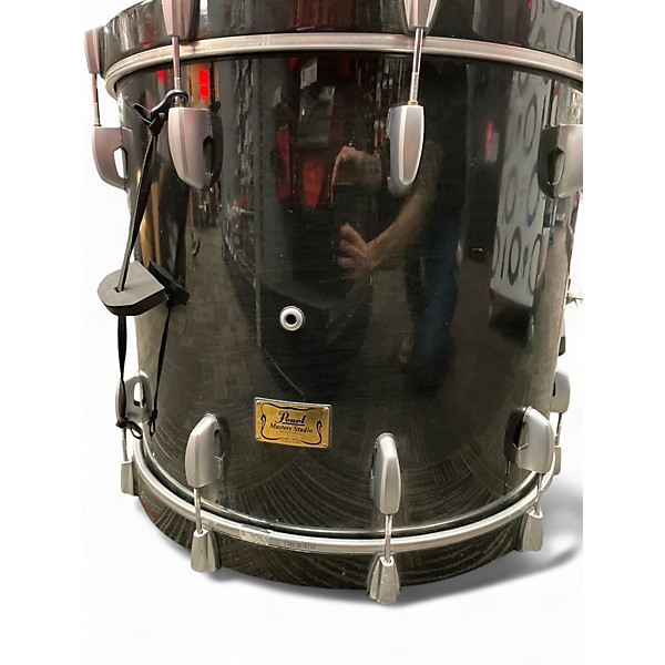 Used 2000s Pearl 5 Piece Masters Studio Black Drum Kit
