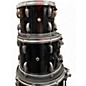 Used 2000s Pearl 5 Piece Masters Studio Black Drum Kit