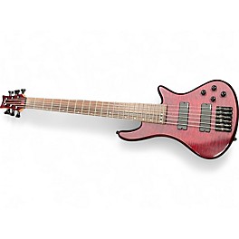 Used Schecter Guitar Research diamond  Trans Red Electric Bass Guitar