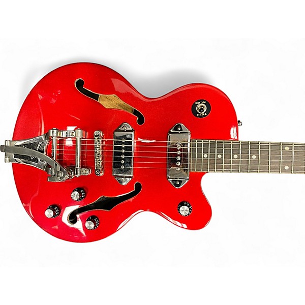 Used Epiphone Wildkat RP Candy Apple Red Metallic Hollow Body Electric Guitar