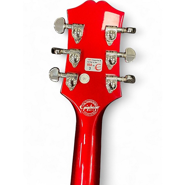 Used Epiphone Wildkat RP Candy Apple Red Metallic Hollow Body Electric Guitar