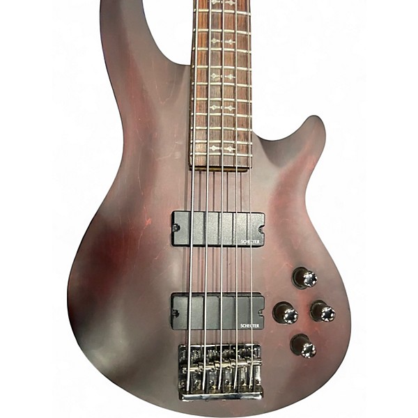 Used Schecter Guitar Research Omen 5 String BLACK CHERRY BURST Electric Bass Guitar