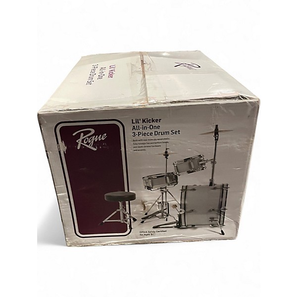 Used Rogue 3 Piece 3 Piece Lil Kicker Silver Drum Kit