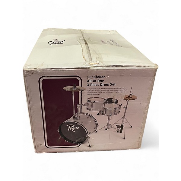 Used Rogue 3 Piece 3 Piece Lil Kicker Silver Drum Kit