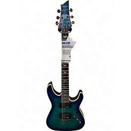 Used Schecter Guitar Research Omen Extreme 6 Blue Solid Body Electric Guitar
