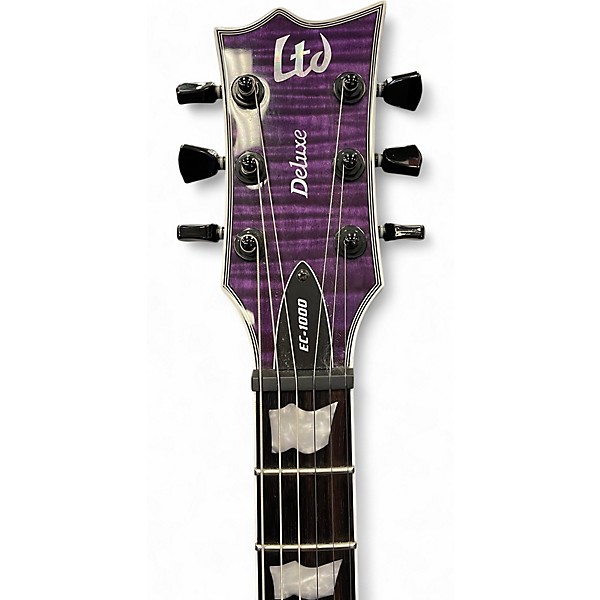 Used ESP LTD EC1000 Trans Purple Solid Body Electric Guitar
