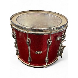Used Slingerland 15X11 1970's Marching Snare Red Glitter Flake Drum