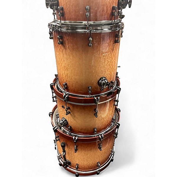 Used Mapex 6 Piece BLACK PANTHER VERSATUS PEACH BURL Drum Kit